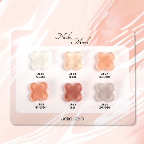 Jello Jello Nude & Mood Skin Tone Syrup Gel Nail 6 Piece Set