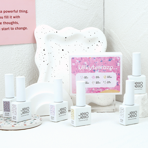 Jello Jello Milky Terrazzo Collection Syrup Gel Nail 6 Piece Set