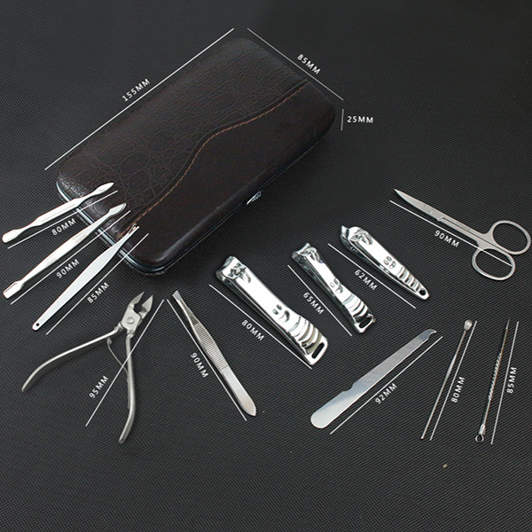 韓國JK 12件套修甲美容美甲工具套裝指甲剪刀指甲鉗修腳甲工具套裝 J0833