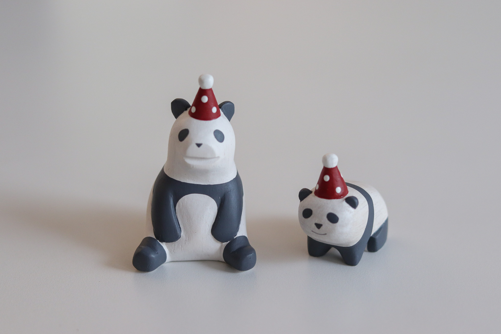 T-lab 聖誕限定 手工雕刻 貓熊親子 擺飾(單隻販售)