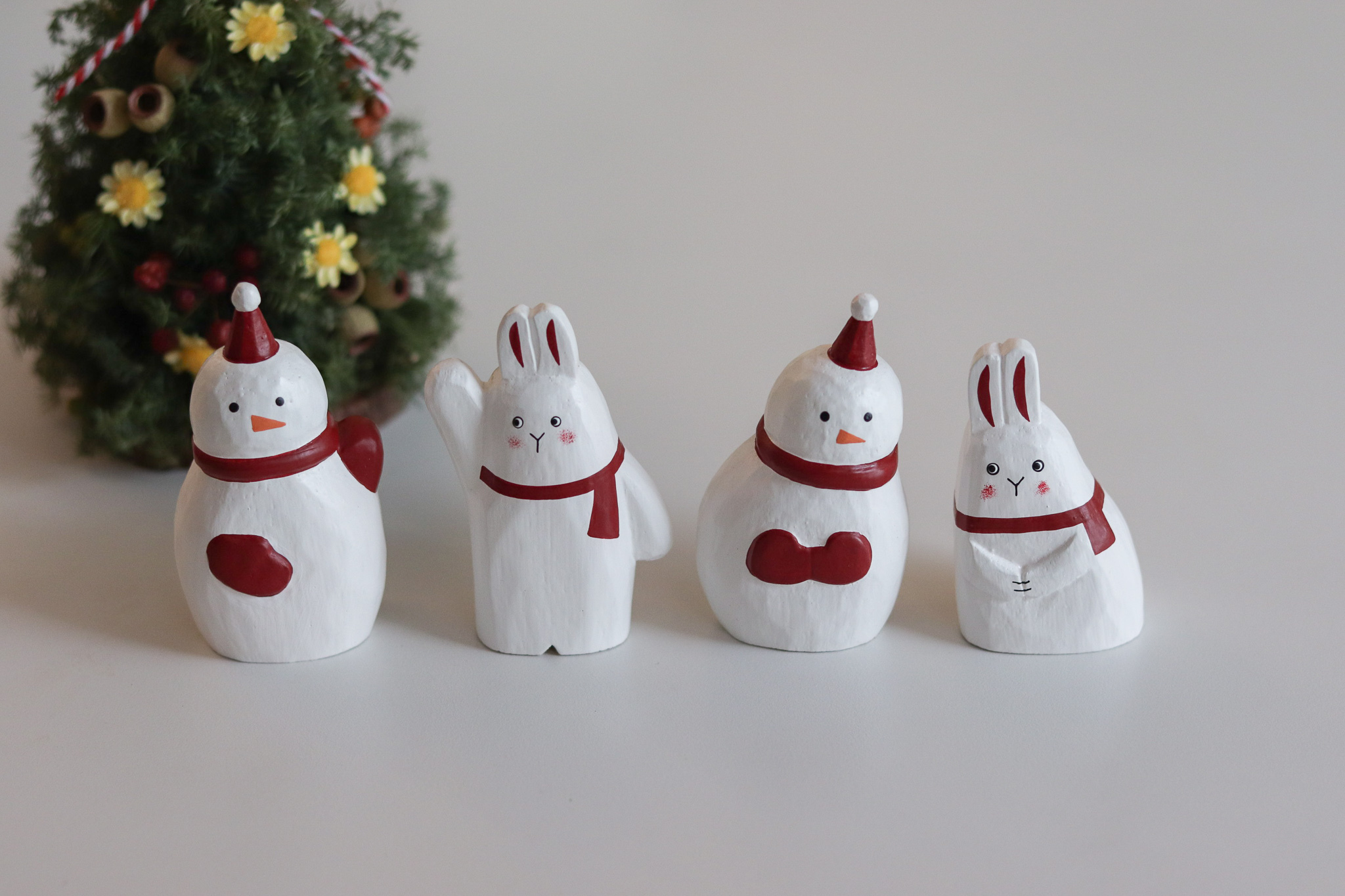 T-lab 聖誕限定 雪人 兔子 相親相愛系列 擺飾(單隻販售)