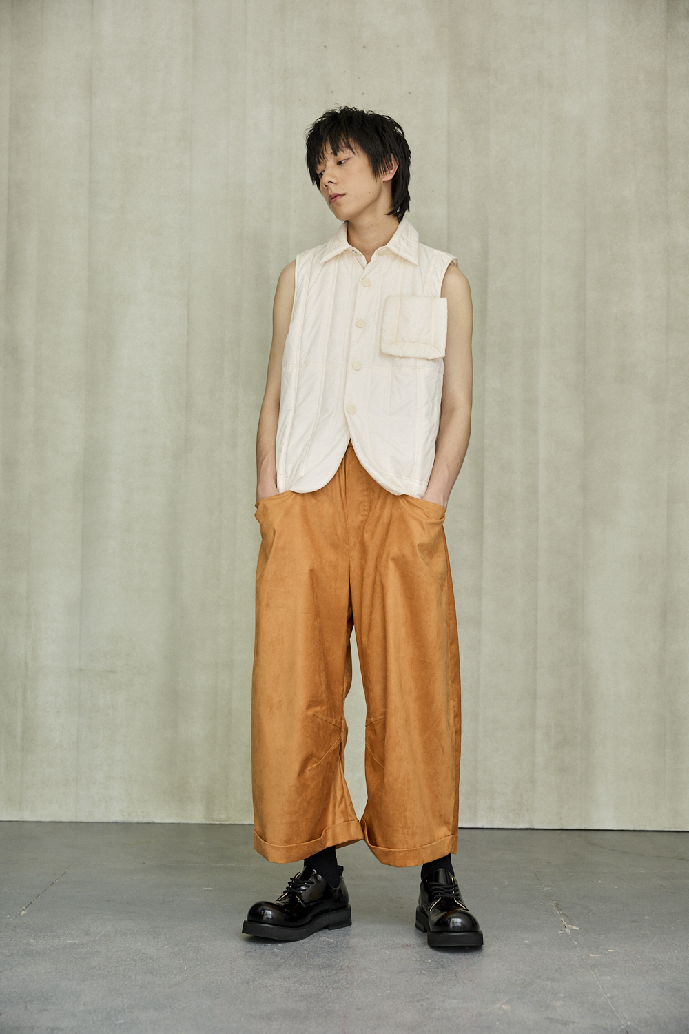 絎縫鋪棉口袋造型背心