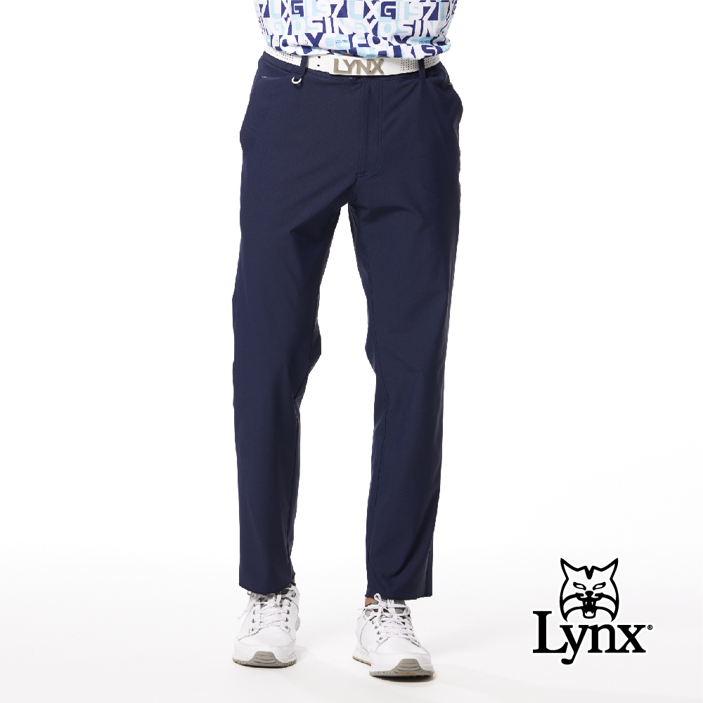 【Lynx Golf】日本面料環保素材抗UV涼感特殊剪裁口袋凸印平口休閒長褲