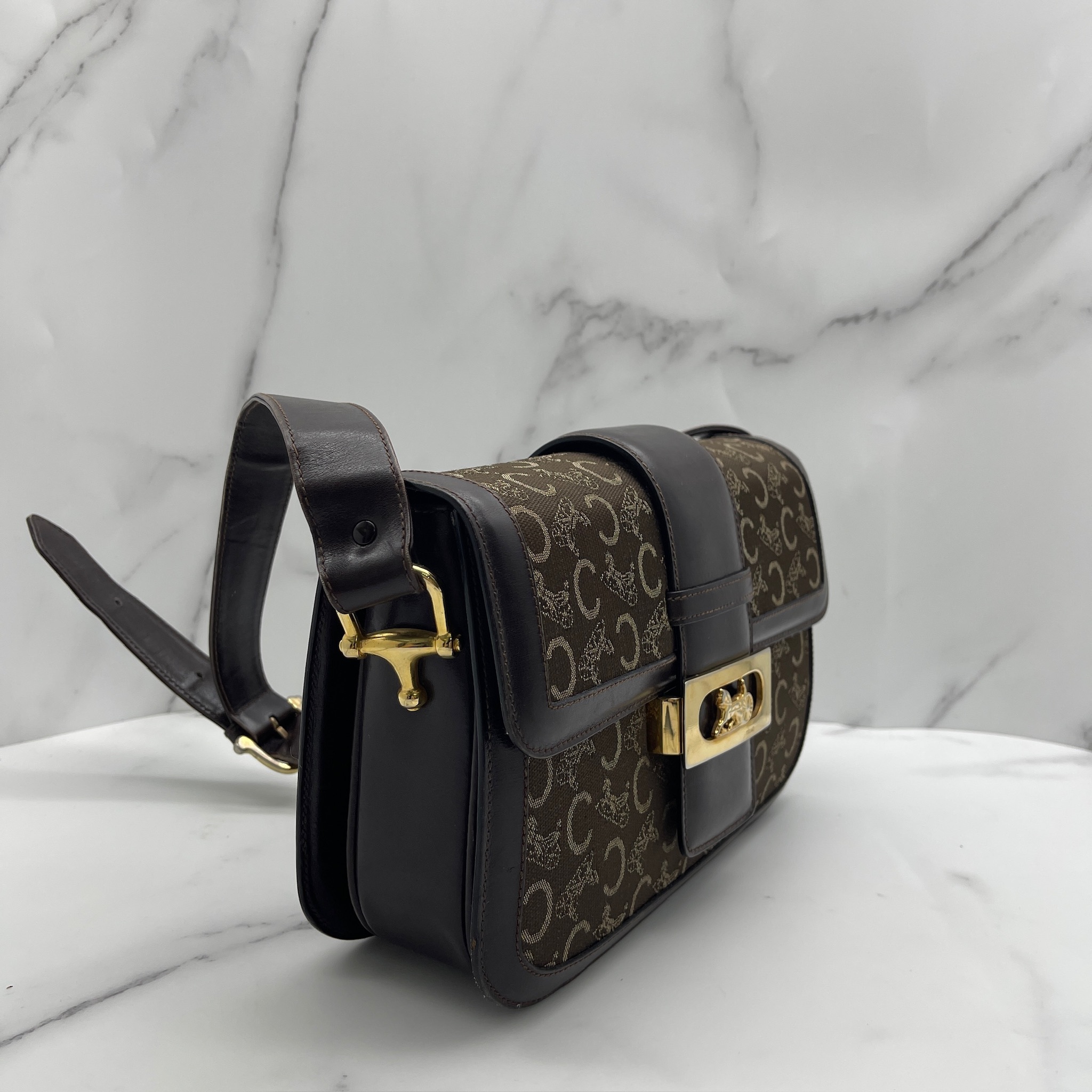 Celine vintage horse carriage shoulder bag