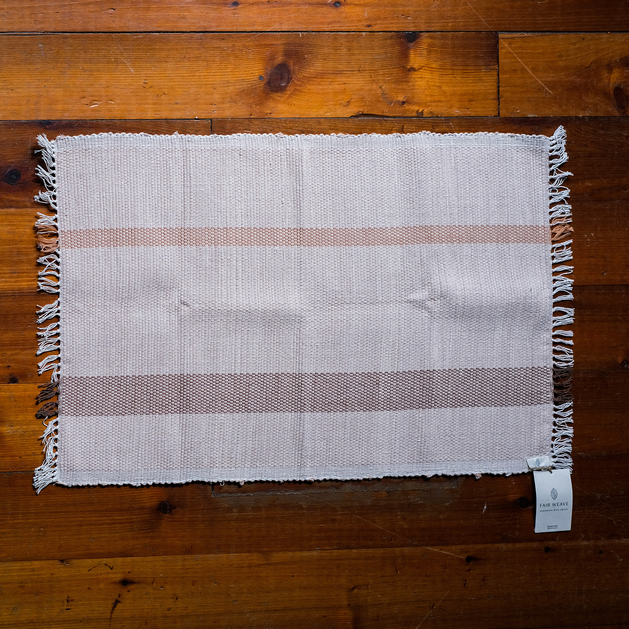 天然染手織布｜小地墊 - 月光｜ 柬埔寨