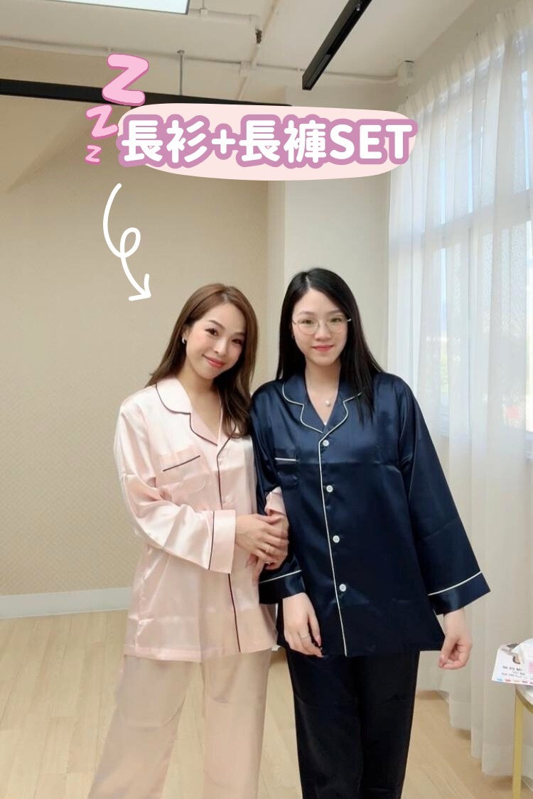 韓國製高級絲滑料睡衣套裝-10色3款 #Q10181