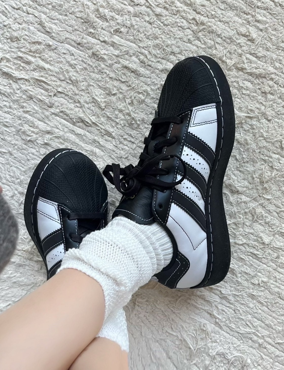 Adidas Originals Superstar XLG 黑白色 貝殼鞋 厚底 皮革 男女同款 IE8409/預購