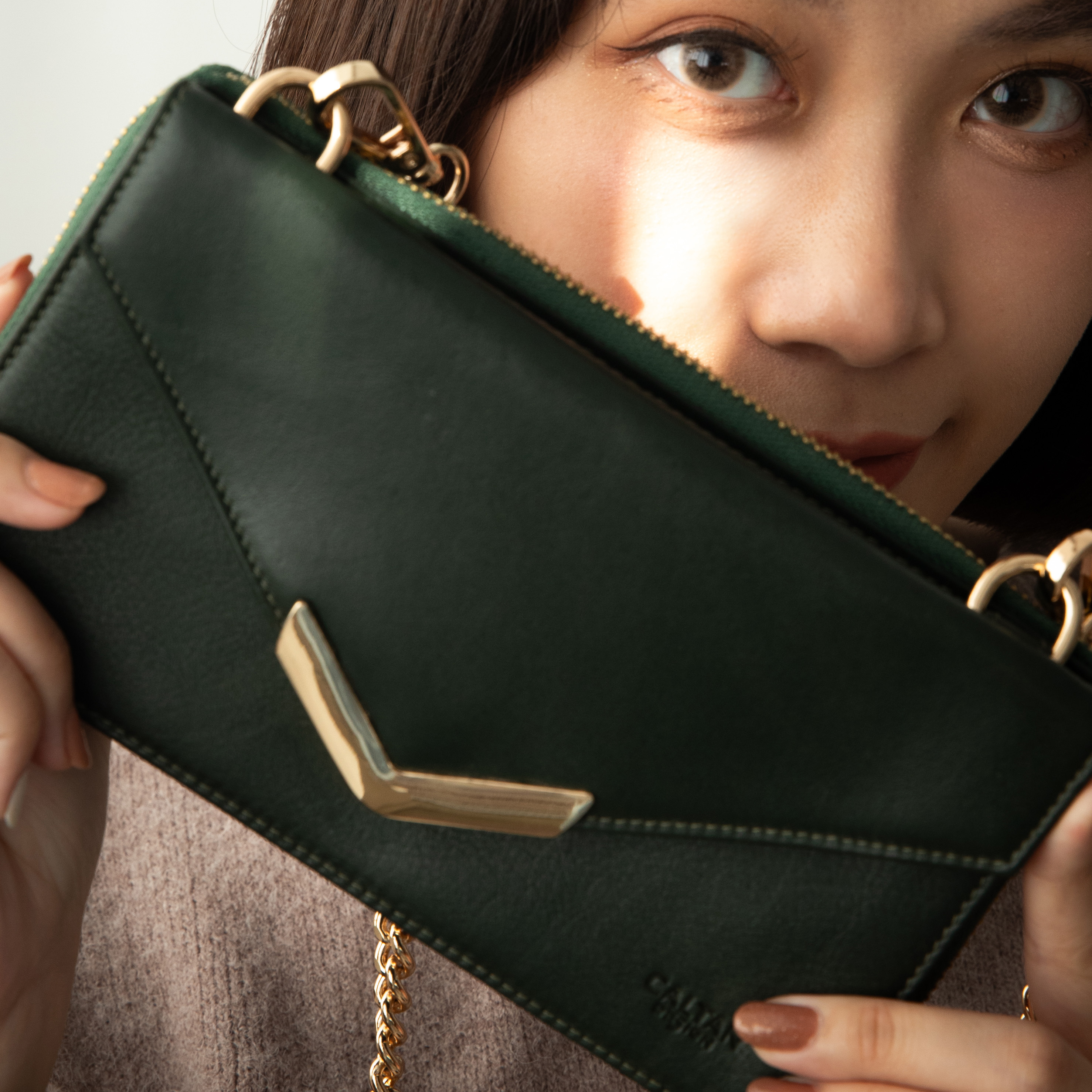 簡約小V長夾手機兩用包-四色(2229)