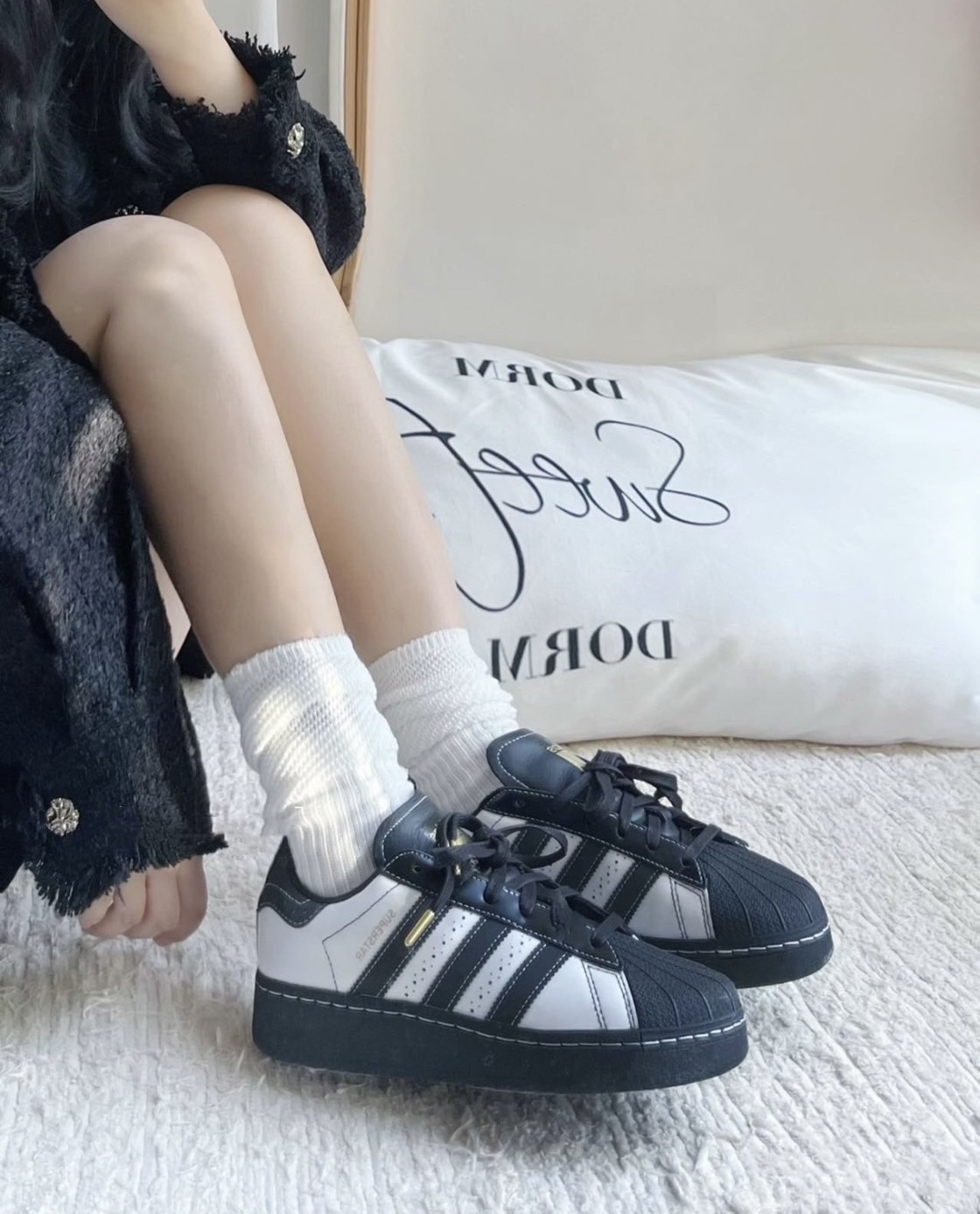 Adidas Originals Superstar XLG 黑白色 貝殼鞋 厚底 皮革 男女同款 IE8409/預購