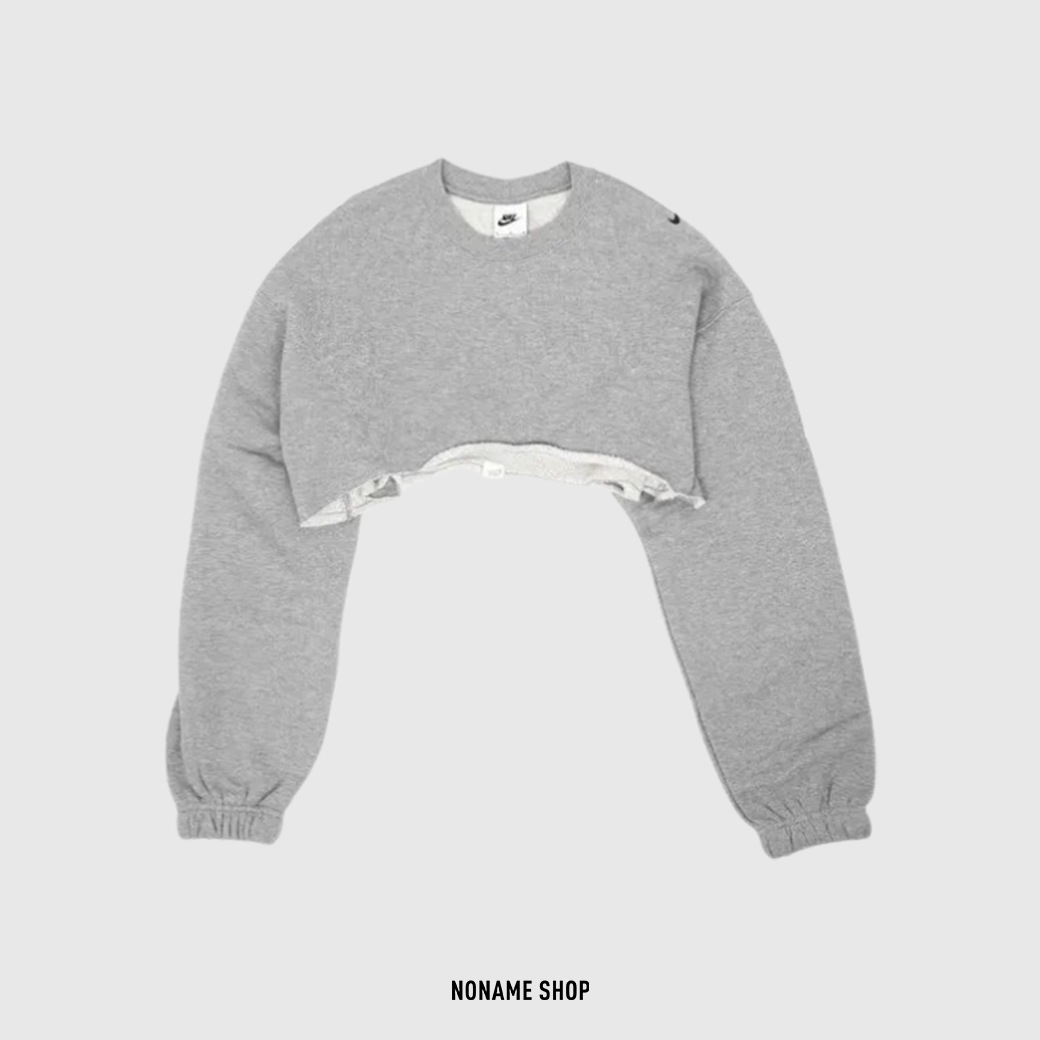 NIKE SPORTSWEAR 不修邊 寬短版 雙面 長T (女款)