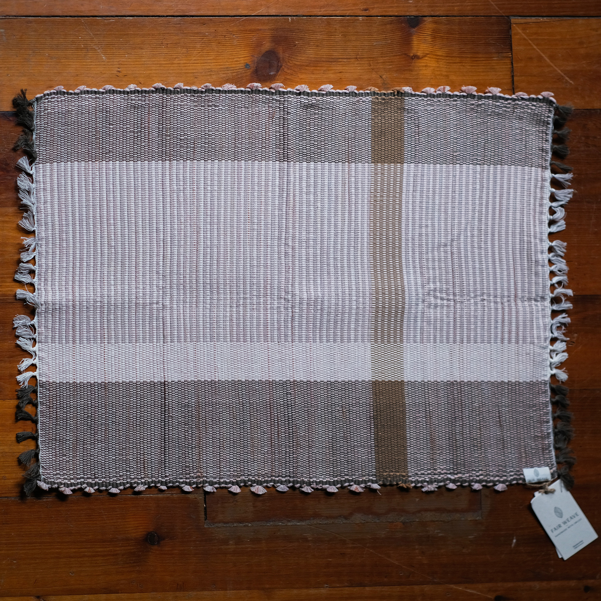 天然染手織布｜小地墊 - 觀照｜ 柬埔寨