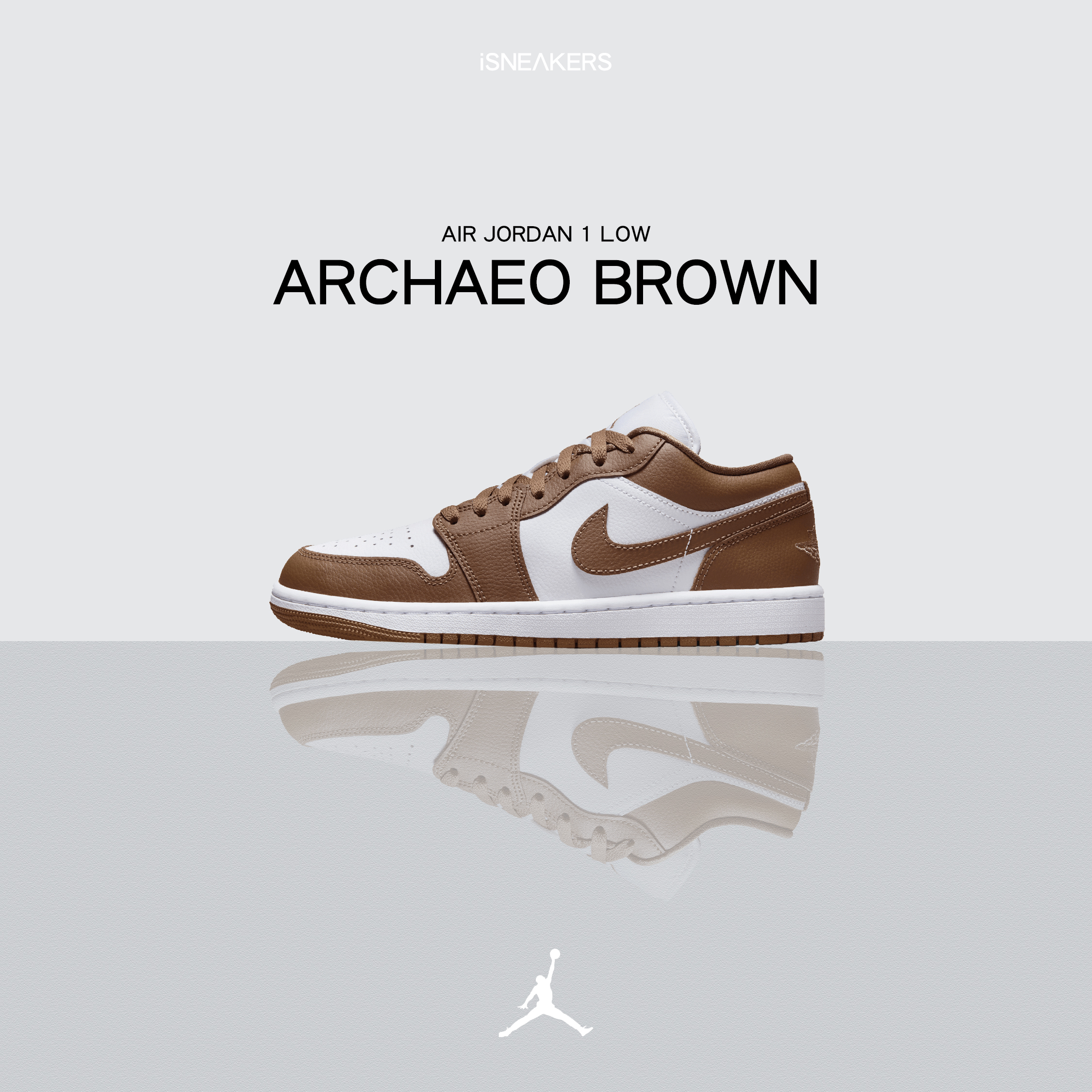 iSNEAKERS｜Air Jordan 1 Low "Archaeo Brown" 白棕 DC0774-202