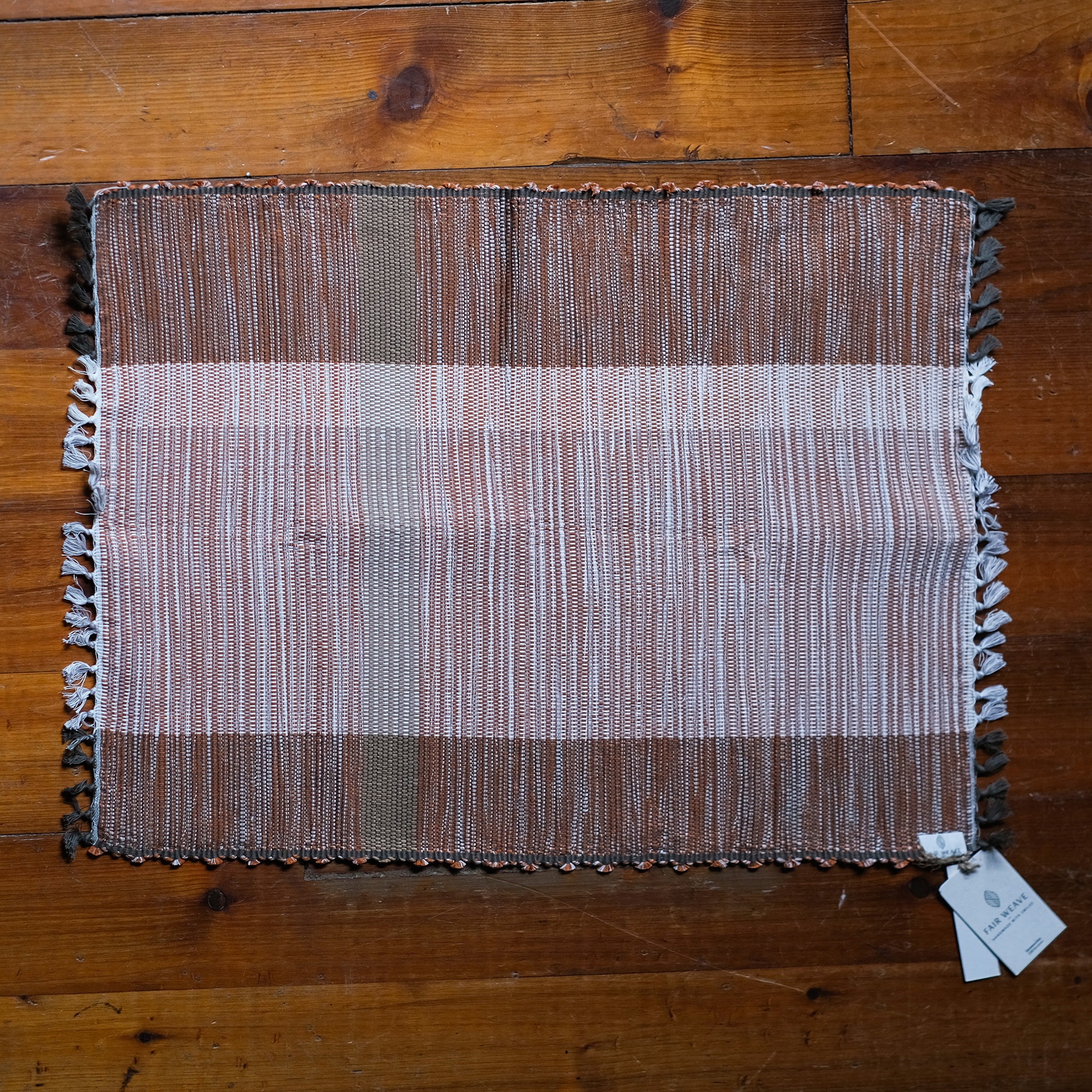 天然染手織布｜小地墊 - 琉璃｜ 柬埔寨