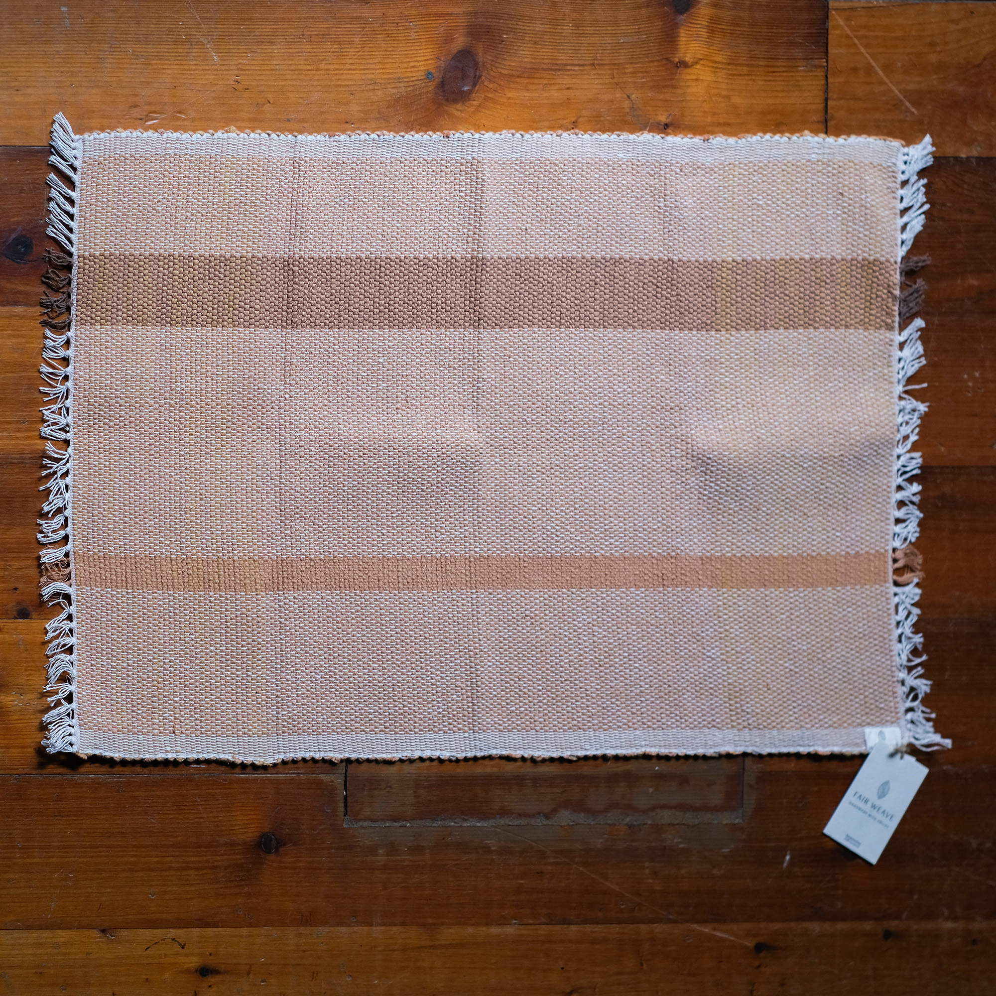 天然染手織布｜小地墊 - 倒影｜ 柬埔寨