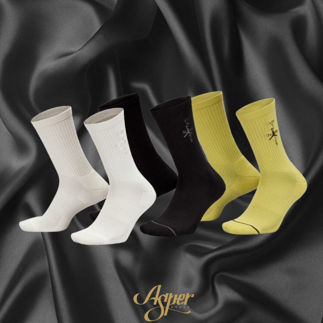 Jordan x Travis Scott Everyday 灰 黑 黃 一雙入 FV4054-308 010 072