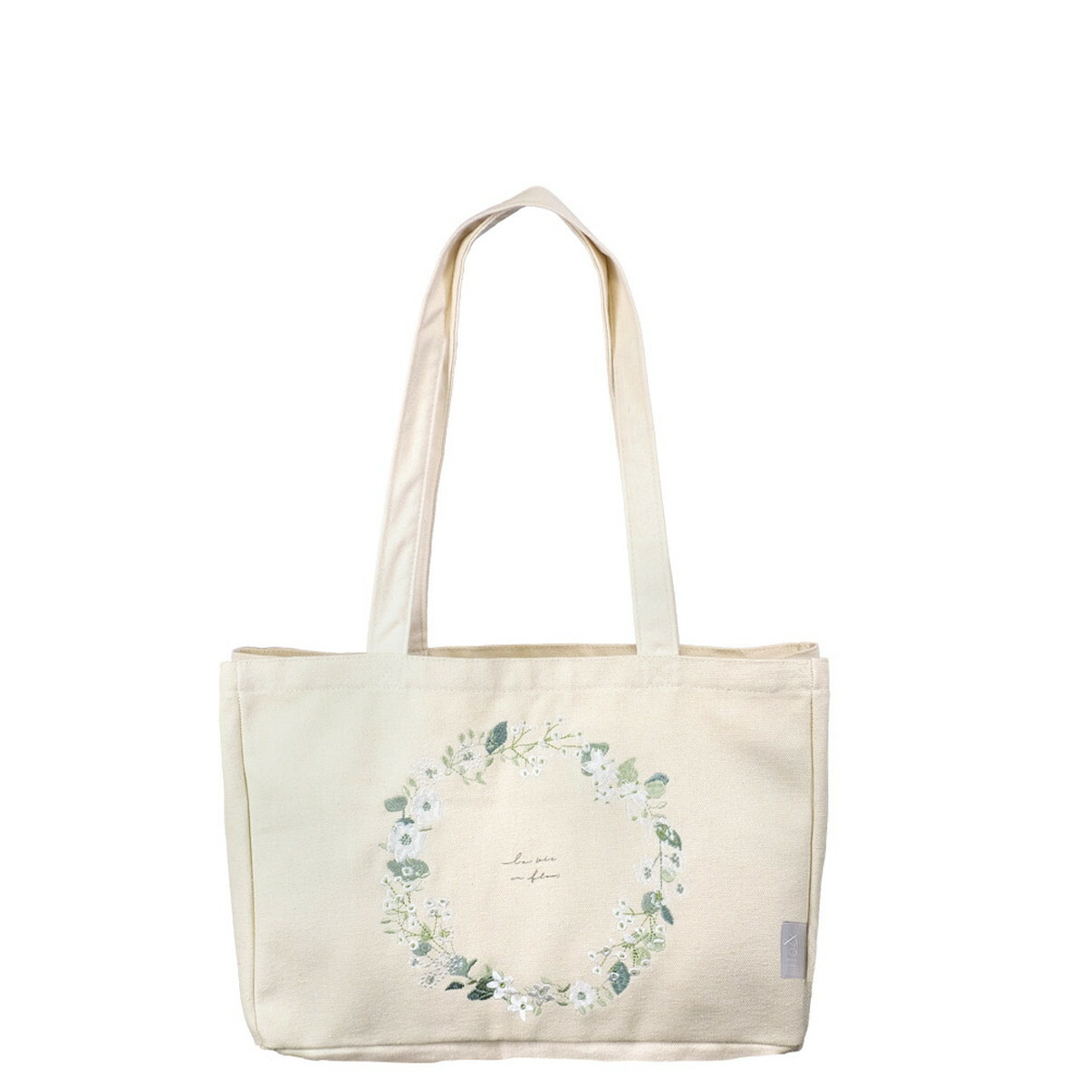日本 ito& 刺繡 帆布 保冷保溫 托特包 (綠色花圈)