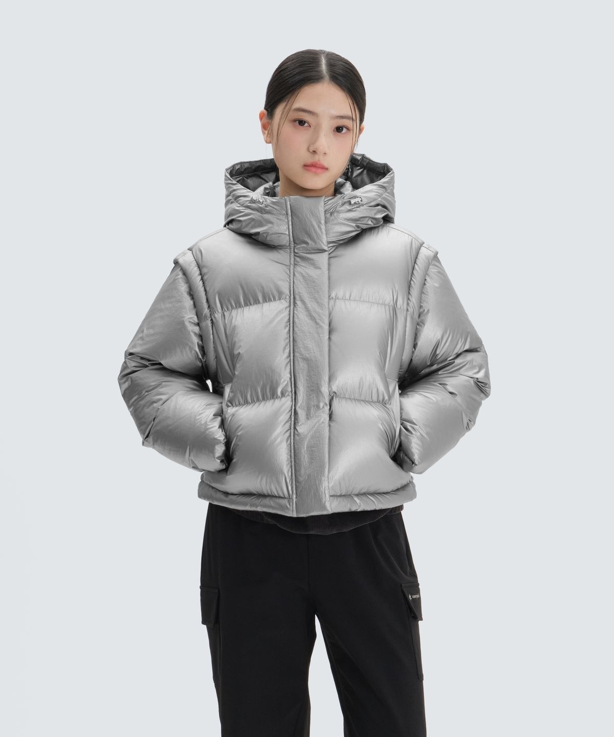 【代購】Snow Peak 雪諾必克 女 亮面 兩用 連帽 羽絨 外套 背心 S24WWTDJ23
