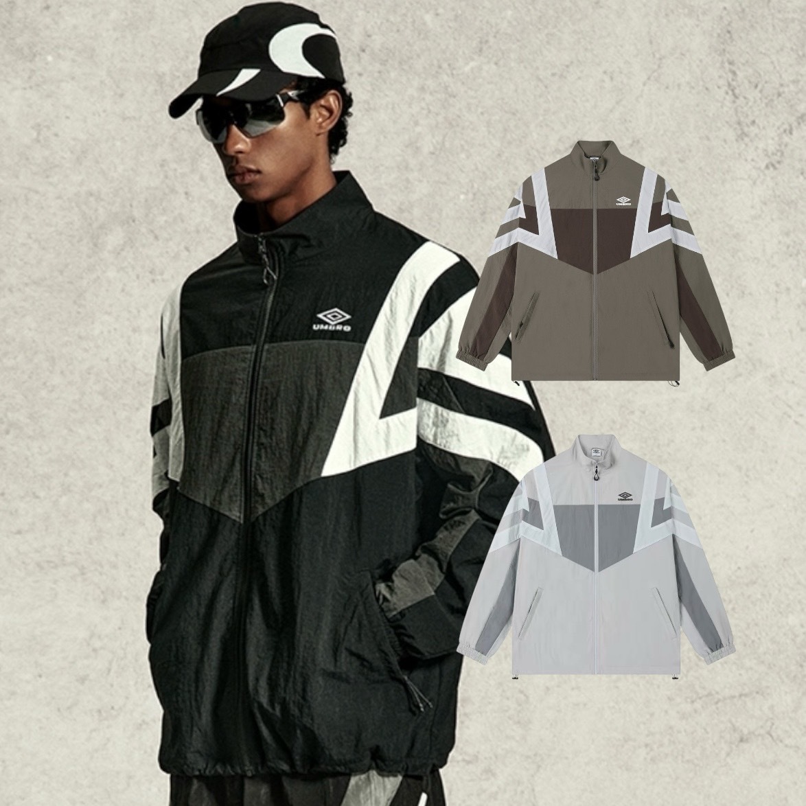 Nike風衣外套 - UMBRO Track Jacket U2123330807 Nike風衣外套推薦 - UMBRO Track Jacket U2123330807 復古立領外套 真品細節與穿搭展示