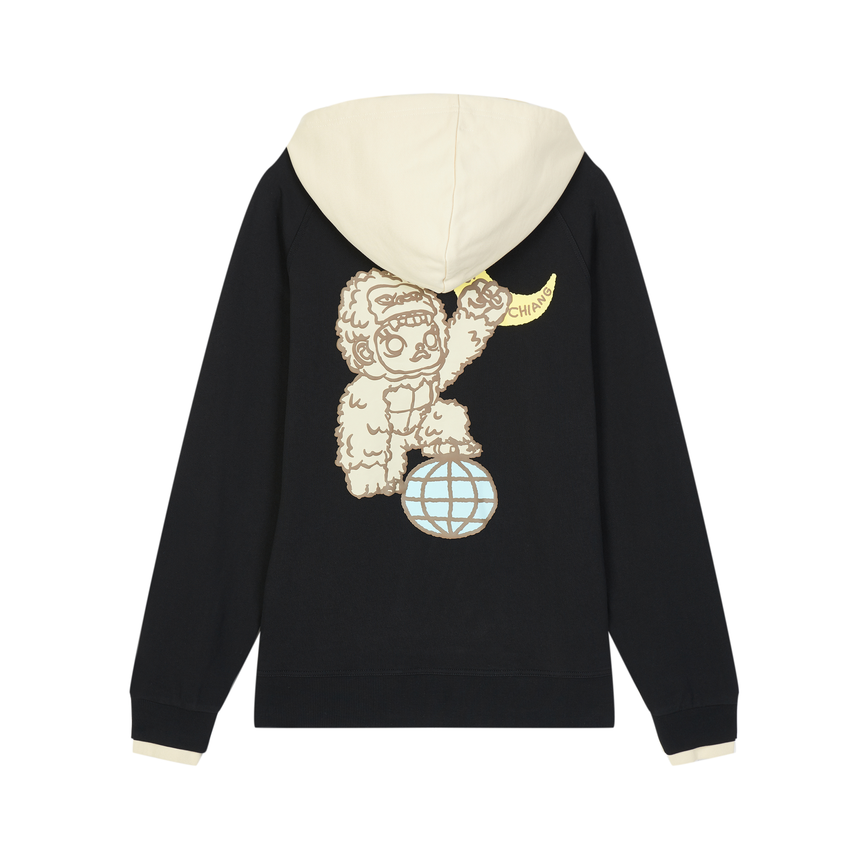 Champion x POP MART MOLLY 瞬間超能力 男女同款 帽TEE-黑/米（GF041HS24-BKC）