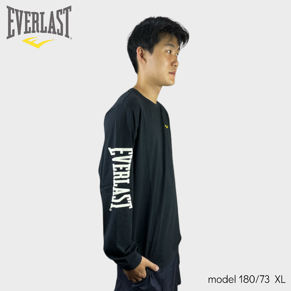 EVERLAST 長袖 黑色 印花LOGO 基本款 薄長T 男 4051100620
