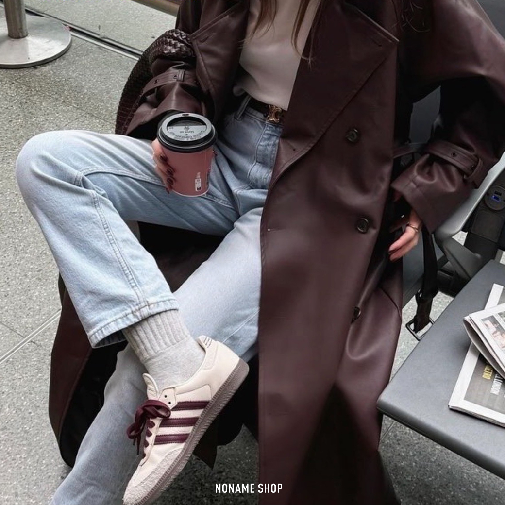 ADIDAS ORIGINALS SAMBA OG 德訓鞋 復古 麂皮 焦糖底 米灰 酒紅 (女款)