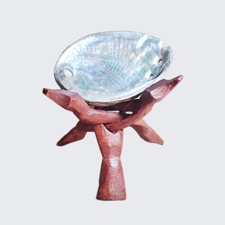 印度紅木、白木支架 鮑魚殼 No:180509,a,180506