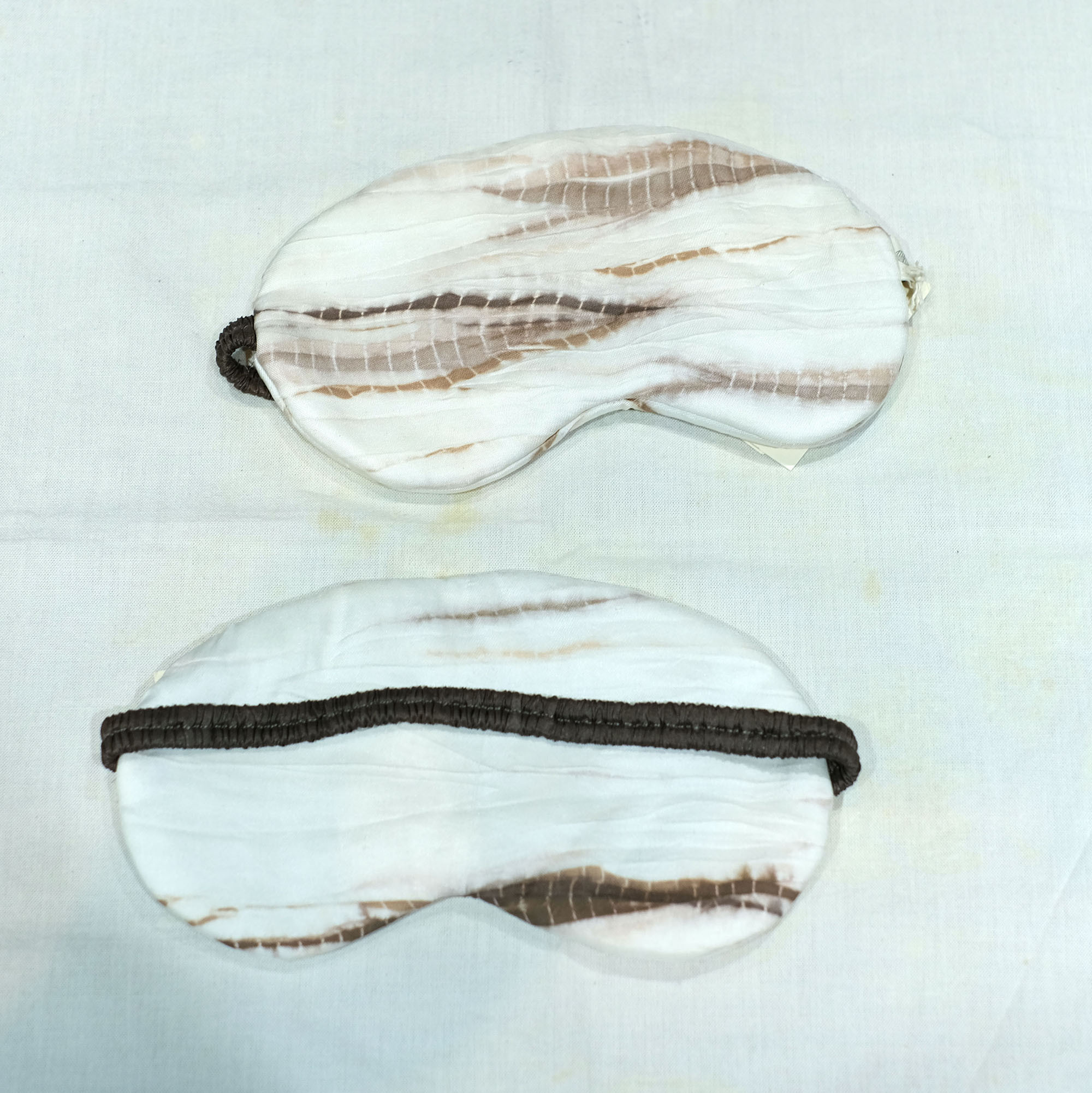 天然染手織布｜純絲眼罩 - 河｜ 柬埔寨