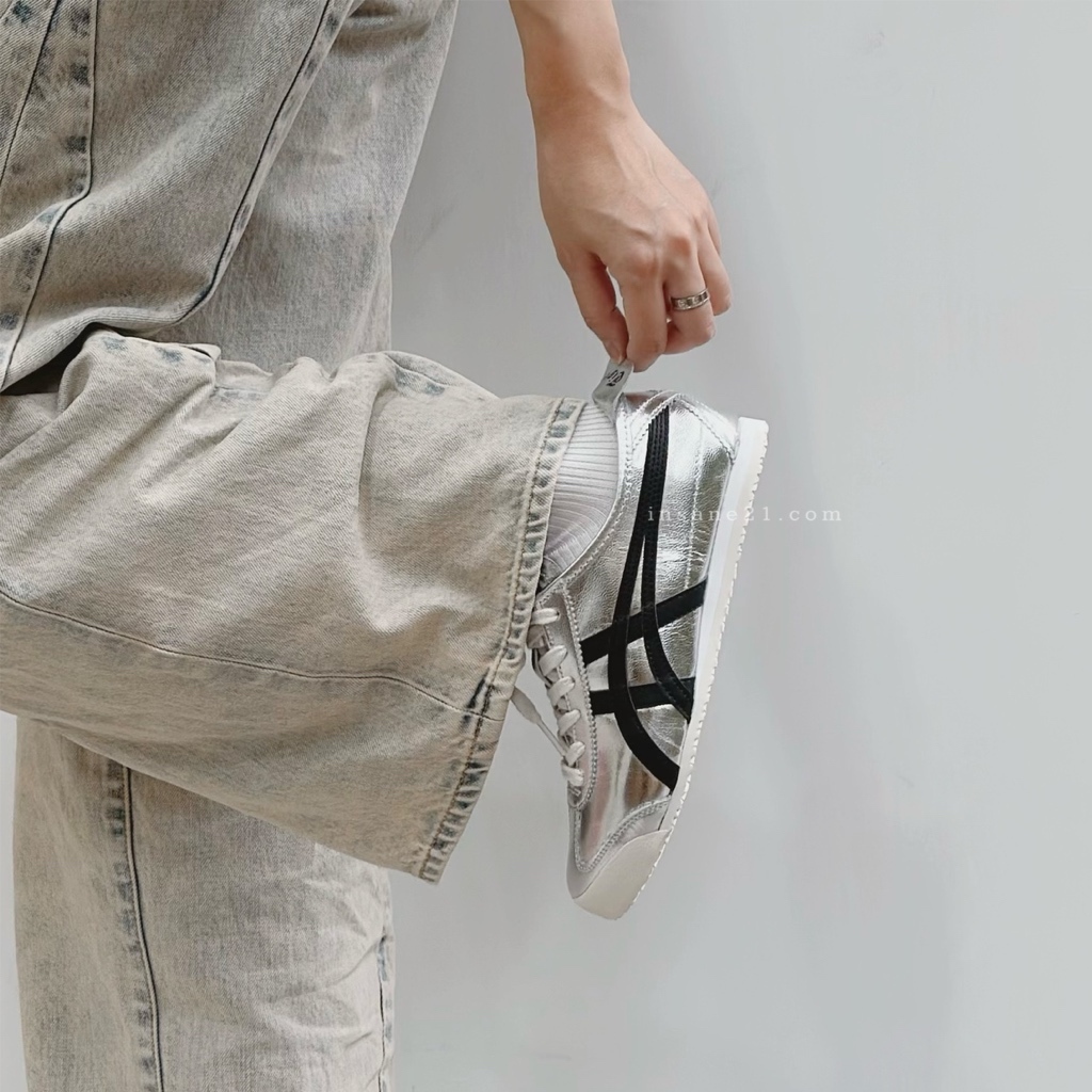 ONITSUKA TIGER MEXICO 66 鬼塚虎銀黑亮銀復古1183B566-020