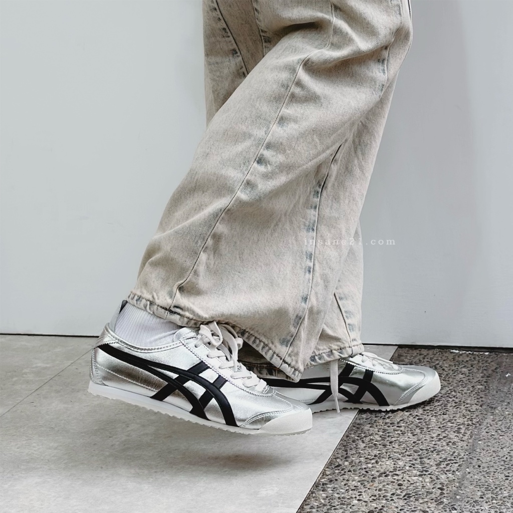 ONITSUKA TIGER MEXICO 66 鬼塚虎銀黑亮銀復古1183B566-020