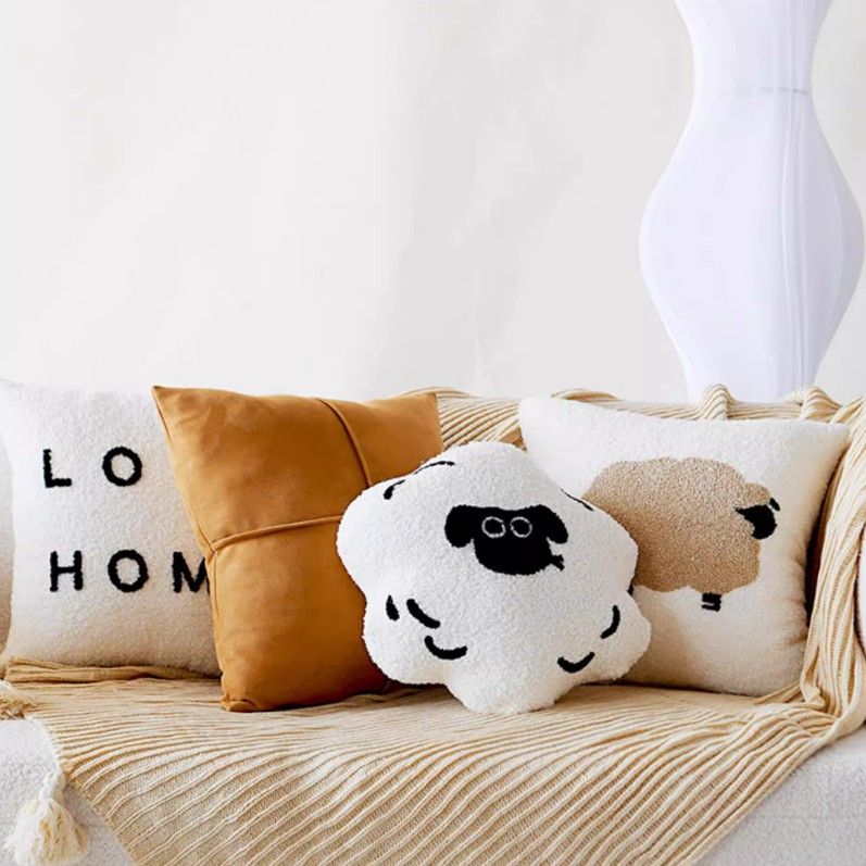 《5044》可愛溫馨羊咩咩沙發枕頭抱枕
