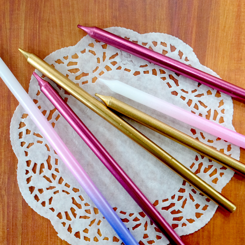 四季紙品 金屬長蠟燭 8入【GL034】