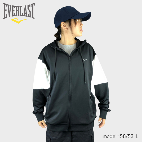 EVERLAST 外套 黑白 拼接 連帽 休閒外套 男 4051110320