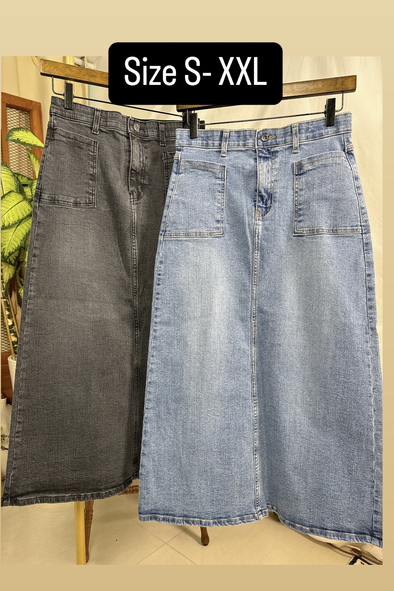 【灰SIZE S】  Aline牛仔裙