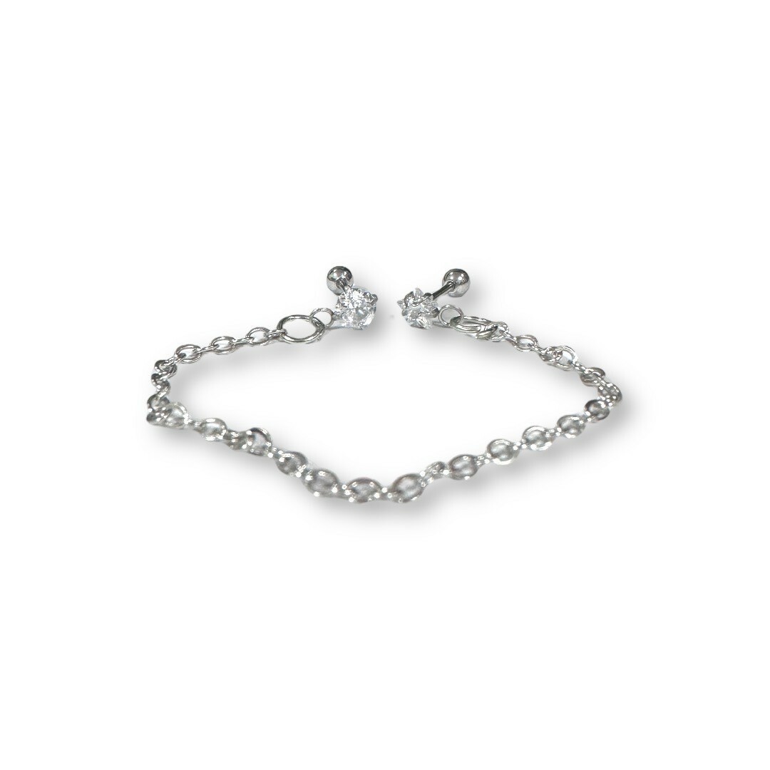 鎖珠-白鋯鍊連星星鋯 2色