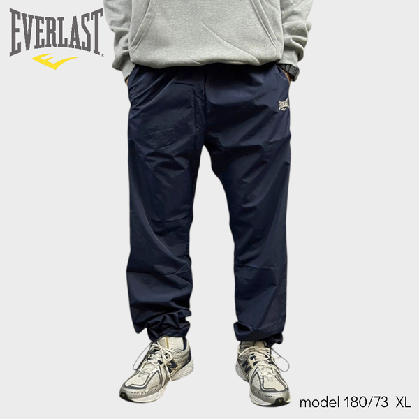 EVERLAST 長褲 深藍 拼接 縮口 風衣長褲 男 4051126180