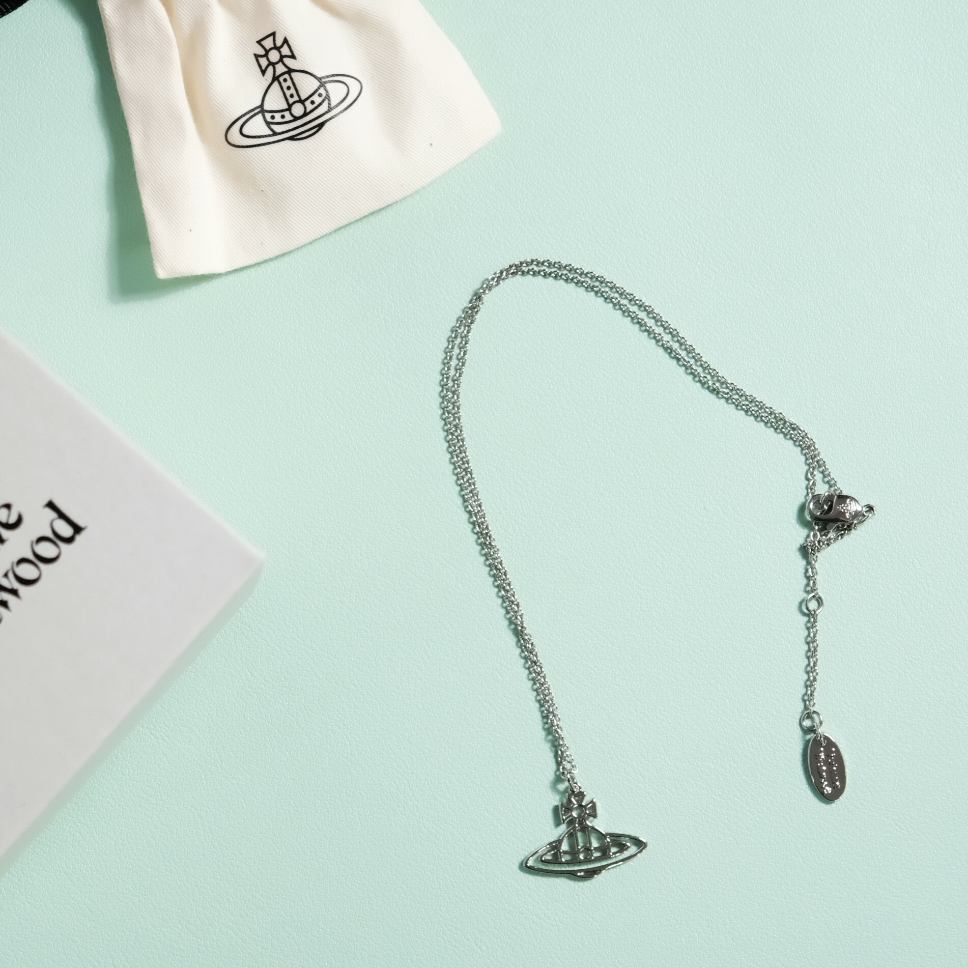 2024AW Vivienne Westwood THIN LINES SHORT FLAT ORB PENDANT 日版 正品 西太后 土星 短版 項鍊 現貨