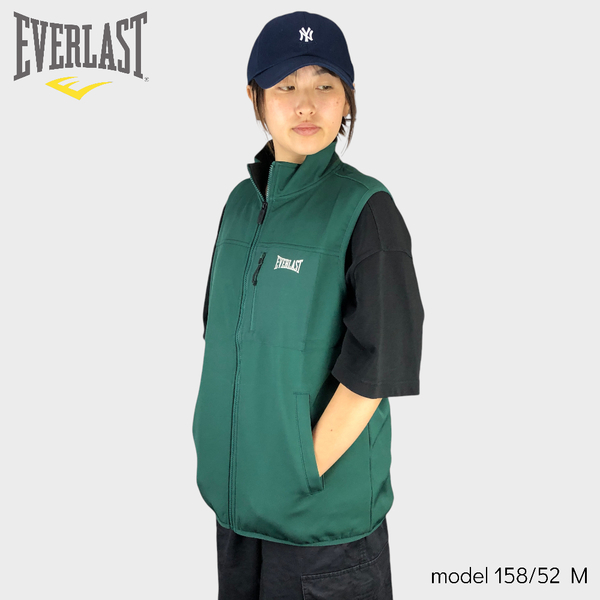 EVERLAST 背心 綠色 立領 內磨毛 休閒背心 男 4051165170