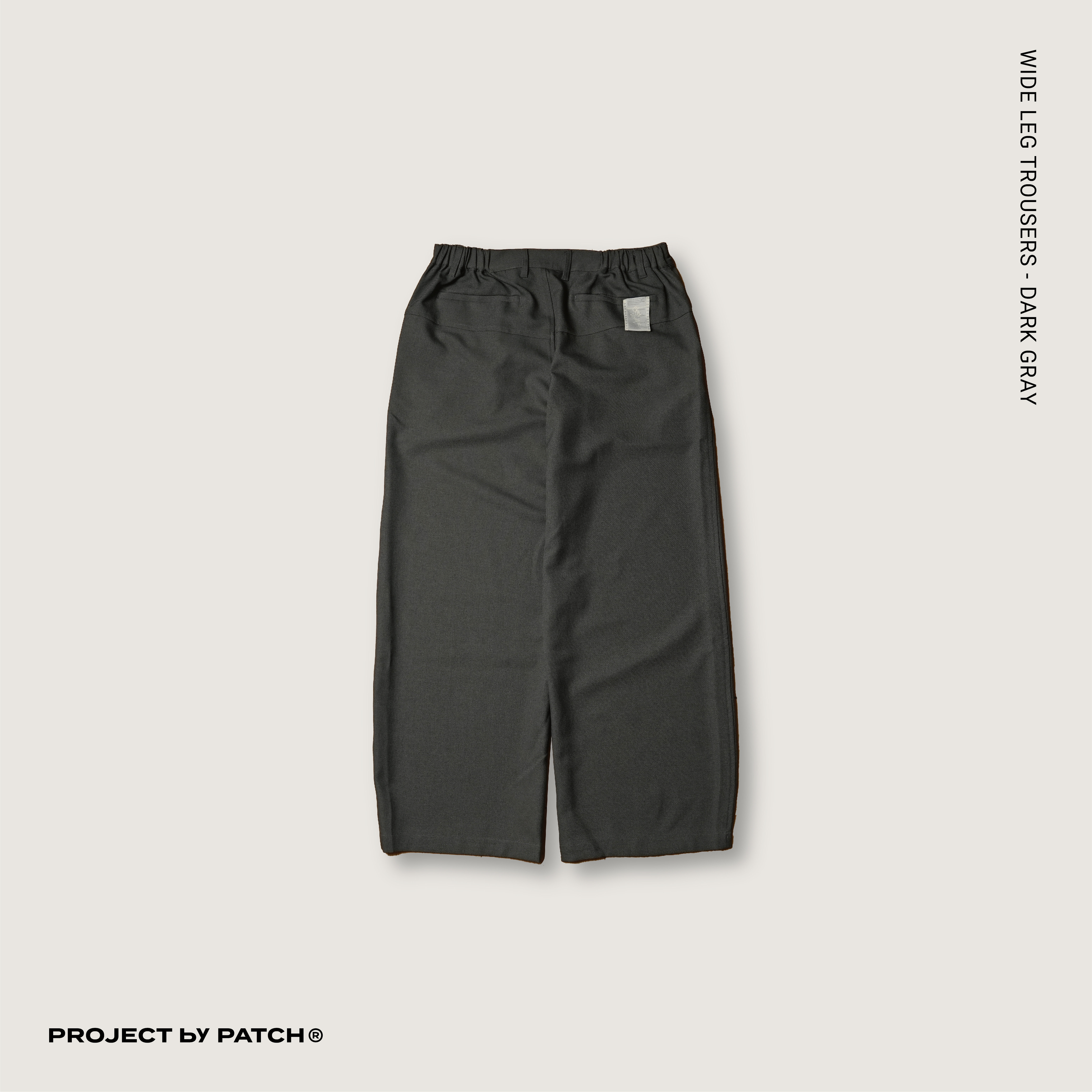 P.B.P - WIDE LEG TROUSERS  - DARK GRAY