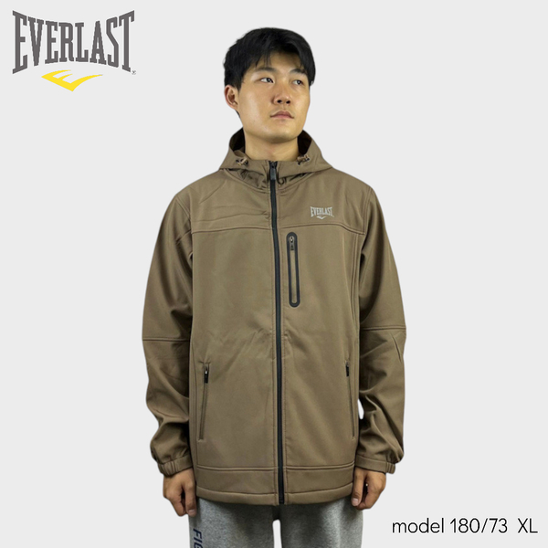 EVERLAST 外套 卡其 內磨毛 機能 連帽外套 男 4151144032