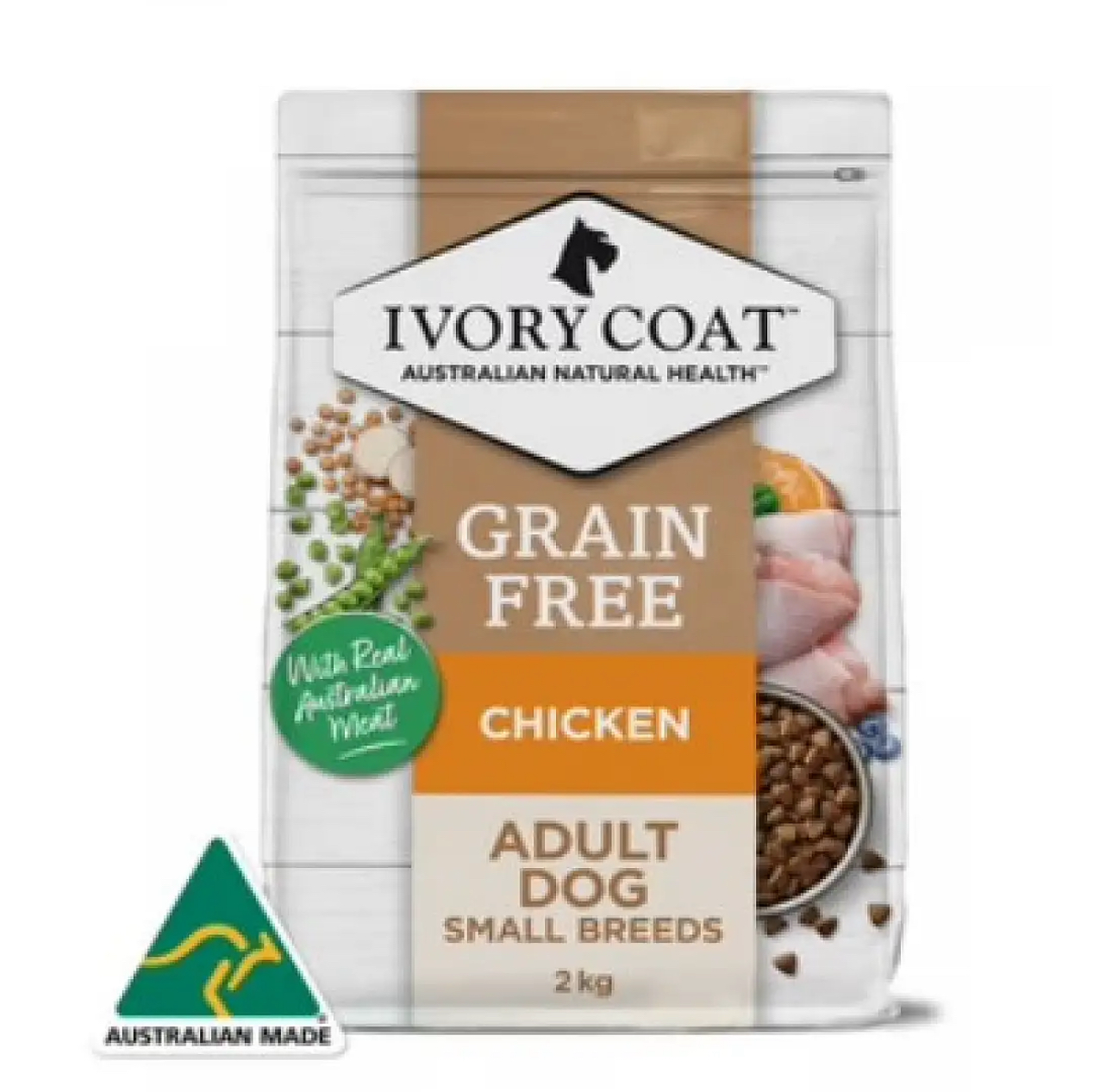 IVORY COAT 無穀物雞肉亞麻籽小型成犬配方狗糧 2kg 8kg