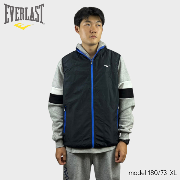 EVERLAST 背心 黑寶藍 搖粒絨 保暖背心 男 4151148020