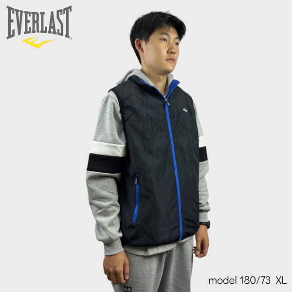 EVERLAST 背心 黑寶藍 搖粒絨 保暖背心 男 4151148020