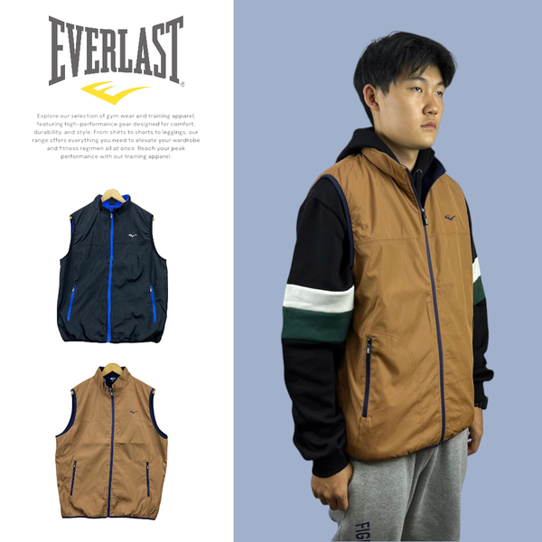 EVERLAST 背心 卡其藍 搖粒絨 保暖背心 男 4151148030