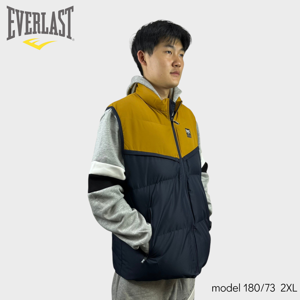EVERLAST 背心 黃藍 鋪棉 保暖 立領背心 男 4151148280