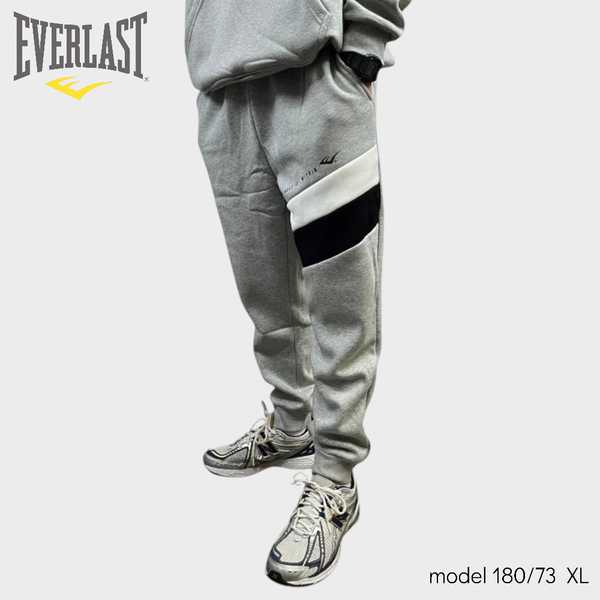 EVERLAST 長褲 灰色 條紋 內刷毛 休閒棉褲 (另有上衣) 男 4151150112