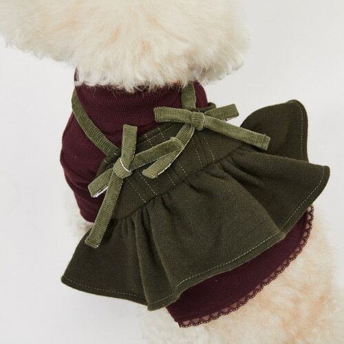 Louisdog 皺褶蝴蝶結吊帶衫