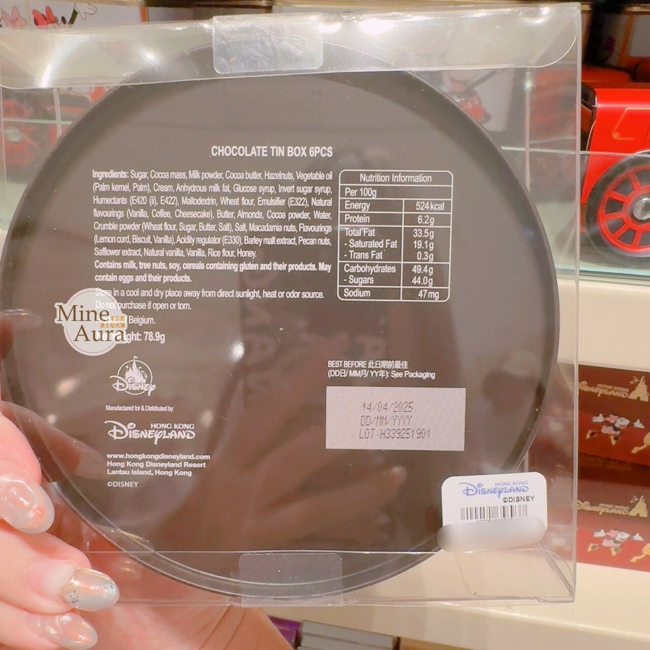 樂園限定 米奇 Mickey x GODIVA 聯名 巧克力 圓形鐵盒 禮盒 -香港迪士尼樂園