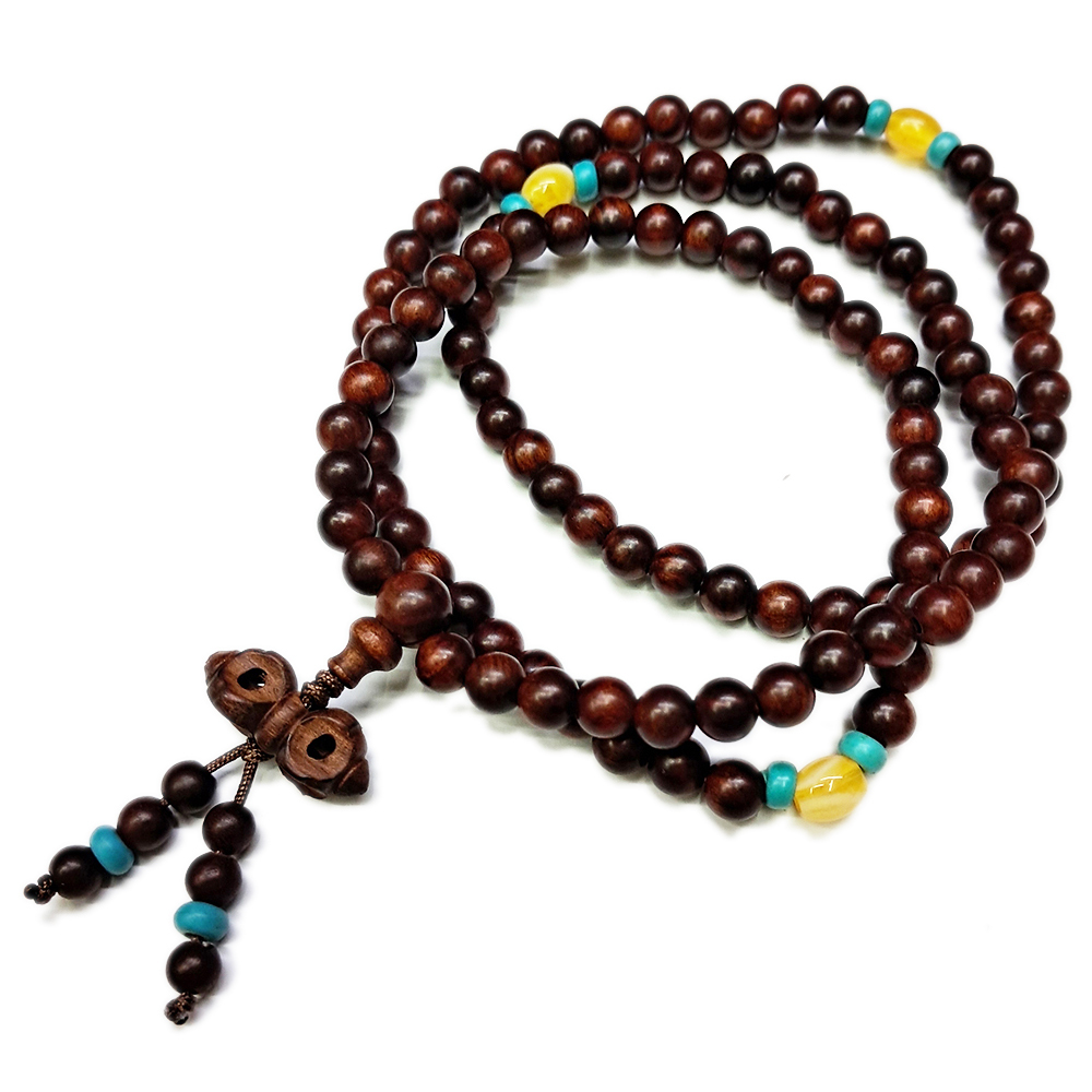 緬甸花梨木108念珠6mm【十方】133001