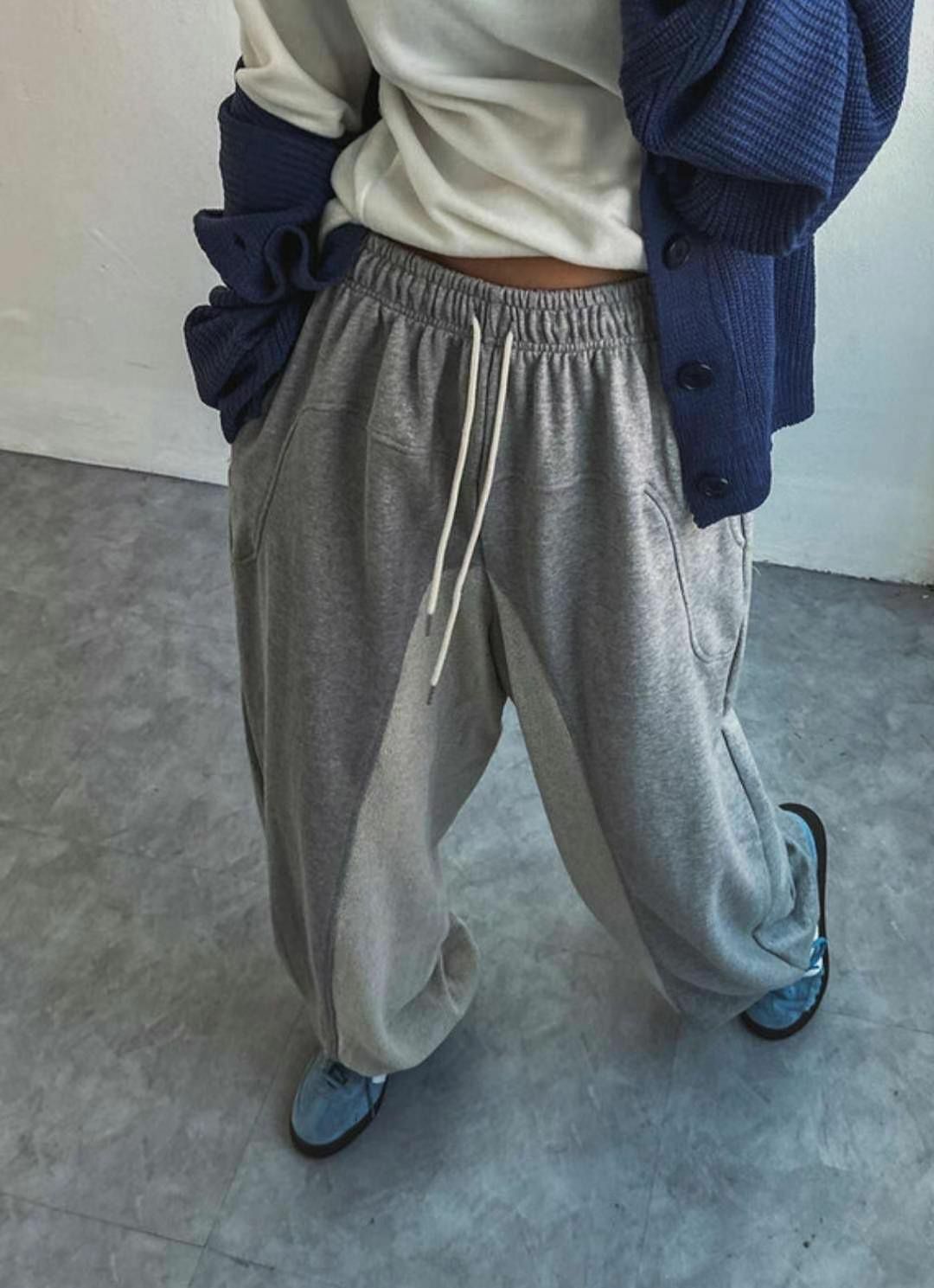 拼布束腳棉質運動褲 P2627