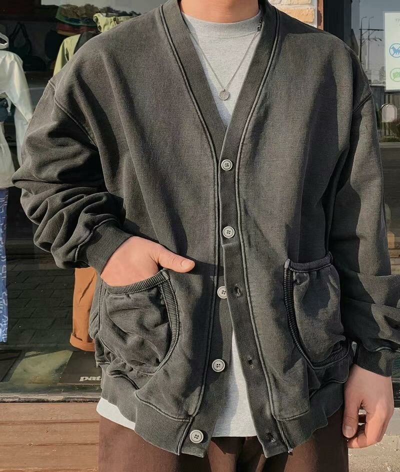 淨色針織開胸外套 12GAUGE-020JK